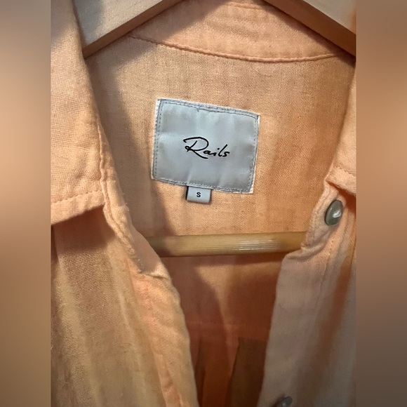 RAILS Whitney Short Sleeve Cotton Button Down Shirt / Top Size S - Picture 3 of 6
